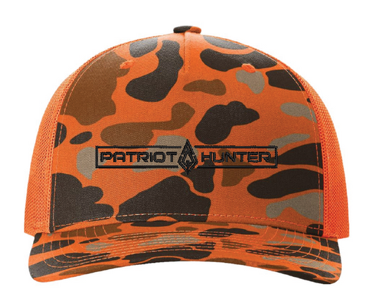 Patriot Orange Duck Camo Trucker