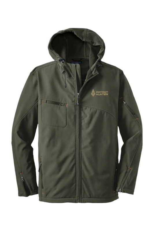 Textured Hooded Soft Shell Jacket