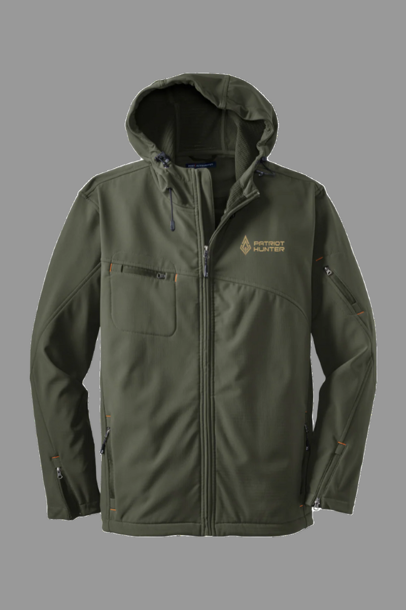 Textured Hooded Soft Shell Jacket